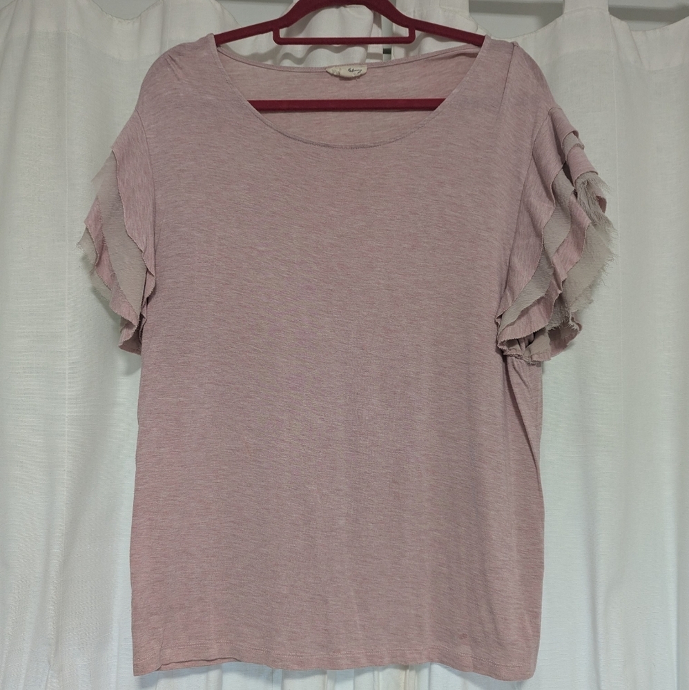 Jane and Delancey | Light Pink Short Sleeve Top
